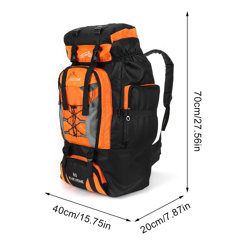 80L Waterproof Travel Backpack For Men