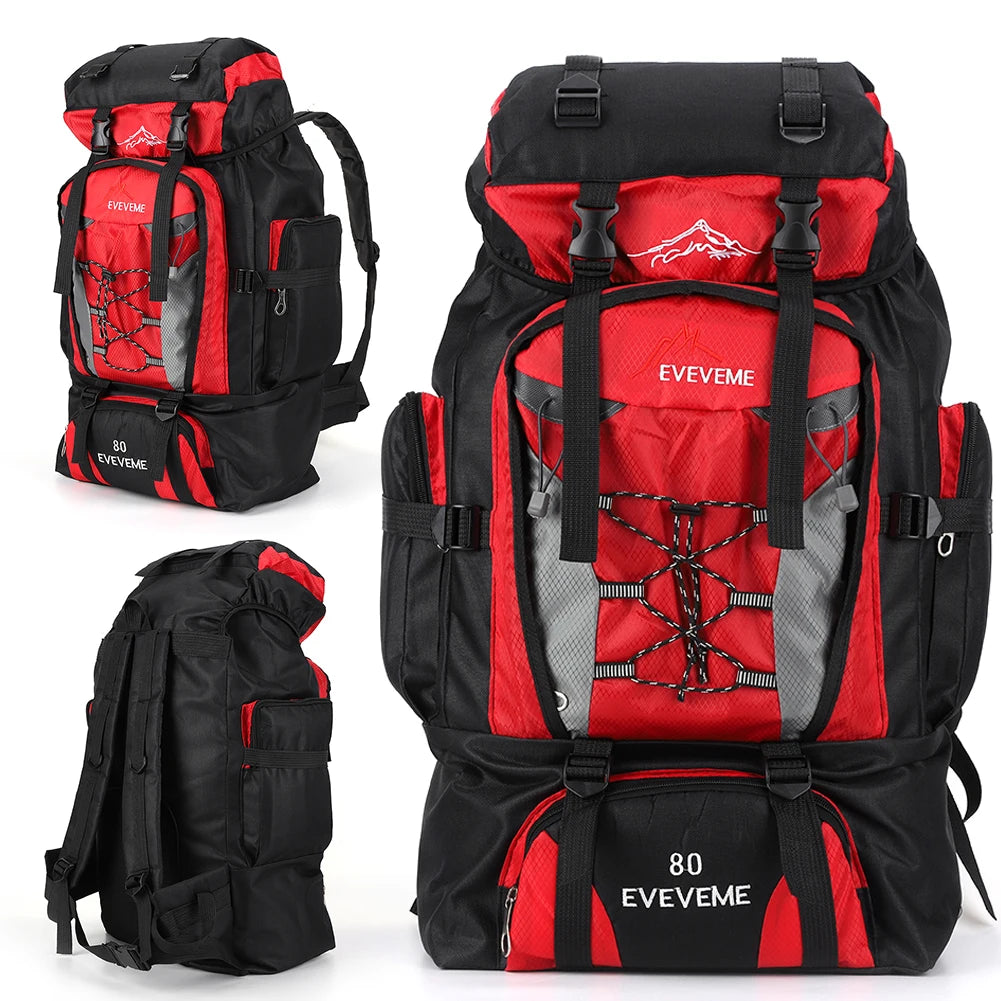 80L Waterproof Travel Backpack For Men