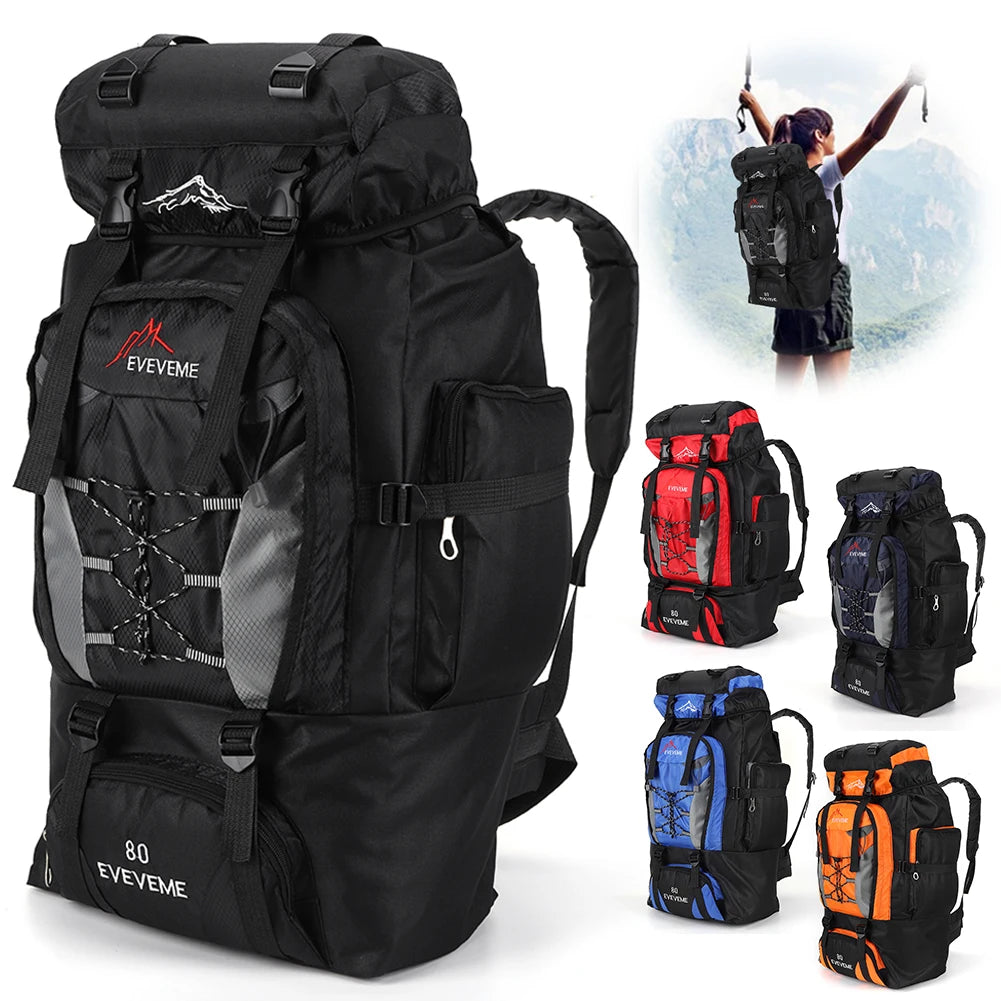 80L Waterproof Travel Backpack For Men